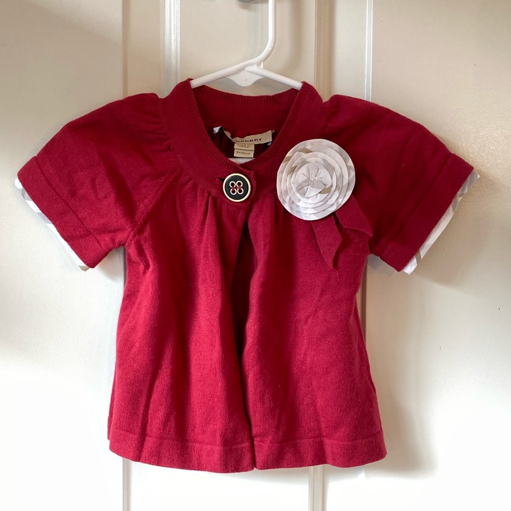 Burberry Girls Short Sleeve Cardigan